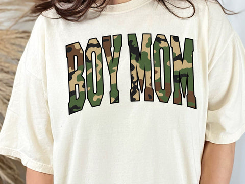 Boy Mom Camouflage Sublimation PNG , Mama Camo Shirt Design , Military Style , Mother’s Day SVG DesignDestine 