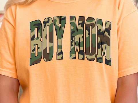 Boy Mom Camouflage Sublimation PNG , Mama Camo Shirt Design , Military Style , Mother’s Day SVG DesignDestine 