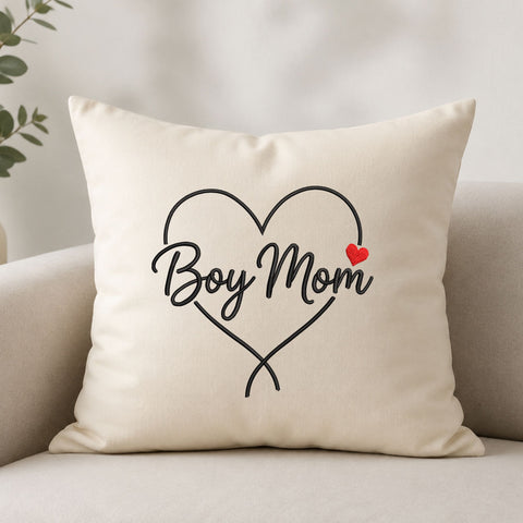Boy Mom Heart Machine Embroidery Design – Boy Mama Motherhood Embroidery File Embroidery/Applique DESIGNS PatternFeed8 