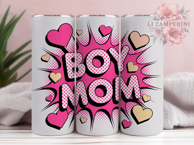 Boy Mom Quote 20oz Tumbler, Best Mom Ever Tumbler, Sublimation Wrap, 20oz Tumbler Design, Mother’s Day Gift, PNG Tumbler Wrap, Mom Quote Sublimation Li Zamperini 