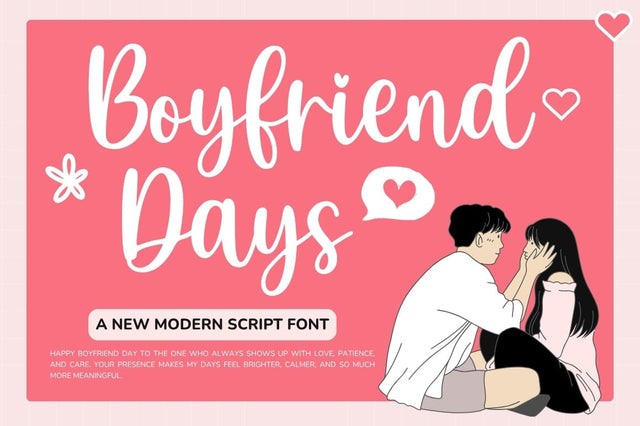 Boyfriend Days Font Studio Natural Ink 