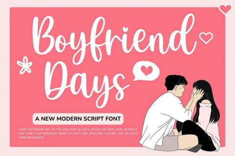 Boyfriend Days Font Studio Natural Ink 