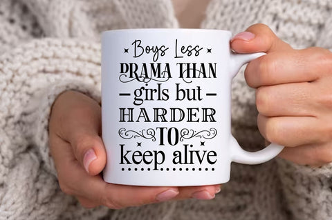 Boys less drama than girls Svg Design SVG Regulrcrative 