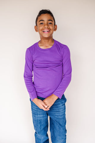 Boy's Long Sleeve Shirts | Little Boy and Youth | Blanks for HTV and T Shirt Transfers Physical ARB Blanks Purple *SALE* 12M 