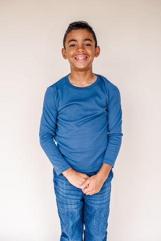 Boy's Long Sleeve Shirts | Little Boy and Youth | Blanks for HTV and T Shirt Transfers Physical ARB Blanks Navy 12M 