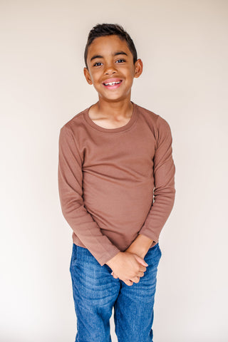 Boy's Long Sleeve Shirts | Little Boy and Youth | Blanks for HTV and T Shirt Transfers Physical ARB Blanks Brown 12M 