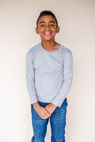Boy's Long Sleeve Shirts | Little Boy and Youth | Blanks for HTV and T Shirt Transfers Physical ARB Blanks Grey 12M 