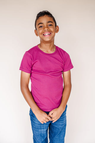 Boy's Short Sleeve Cotton T Shirt Blanks | Baby to Youth Sizes | Ready for HTV or T Shirt Transfers Shirts ARB Blanks Maroon 12M 