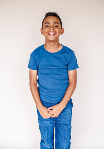 Boy's Short Sleeve Cotton T Shirt Blanks | Baby to Youth Sizes | Ready for HTV or T Shirt Transfers Shirts ARB Blanks Navy 12M 