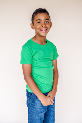 Boy's Short Sleeve Cotton T Shirt Blanks | Baby to Youth Sizes | Ready for HTV or T Shirt Transfers Shirts ARB Blanks Kelly Green 12M 