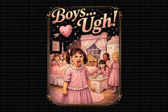 Boys Ugh Funny Valentine PNG | Sarcastic Girl Sublimation Design SVG BillahCrafts 