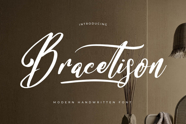 Bracetison - Modern Handwritten Font Font Letterena Studios 