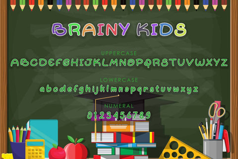 Brainy Kids Font Prasetya Letter 