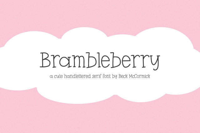 Brambleberry Serif Font Beck McCormick 