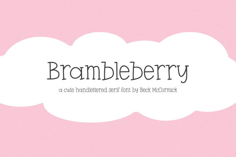Brambleberry Serif Font Beck McCormick 