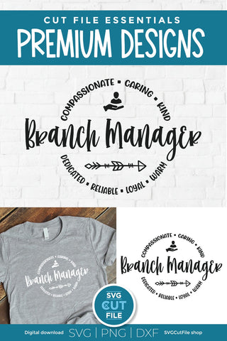 Branch manager svg for Cricut or Silhouette SVG SVG Cut File 