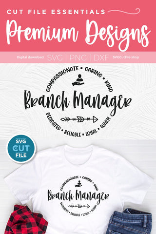 Branch manager svg for Cricut or Silhouette SVG SVG Cut File 