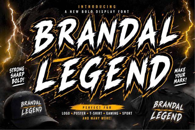 Brandal Legend Font Prasetya Letter 