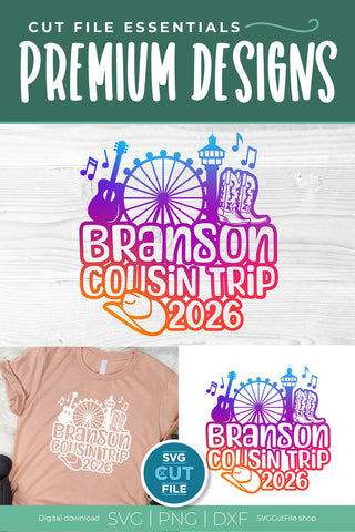 Branson Cousin Trip svg, 2026 Branson MO svg-Cousins vacation with Friends SVG SVG Cut File 