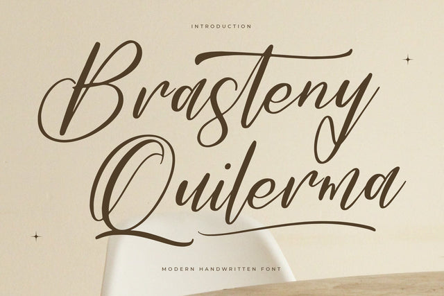 Brasteny Quilerma - Modern Handwritten Font Font Letterena Studios 