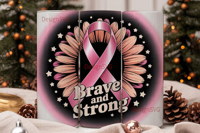 Brave and Strong 20oz Tumbler Wrap Sublimation DesignSVG 
