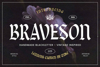 Braveson – Blackletter Style Font Arterfak Project 