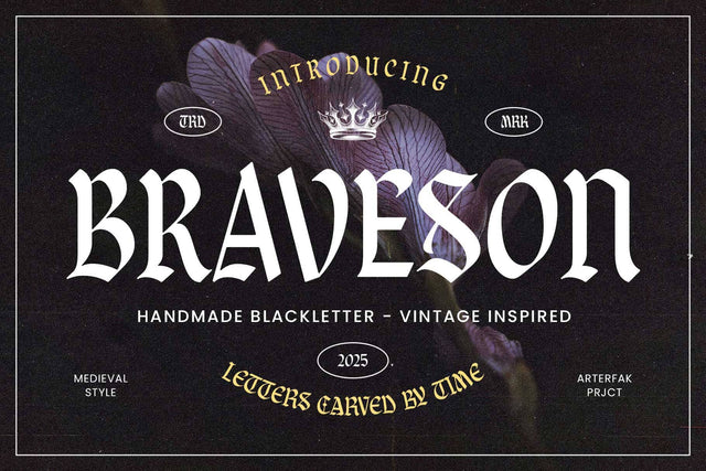 Braveson – Blackletter Style Font Arterfak Project 