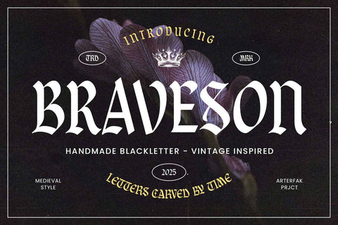 Braveson – Blackletter Style Font Arterfak Project 