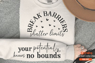 Break barriers shatter limits Sleeve SVG Design SVG Designangry 