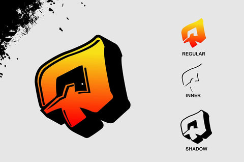 Break Enemy - 3d Layered Graffiti Font Font Mozzatype 