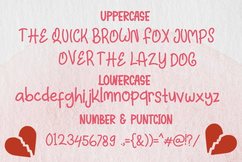 Break Heart - Handwritten Font Font Mozzatype 