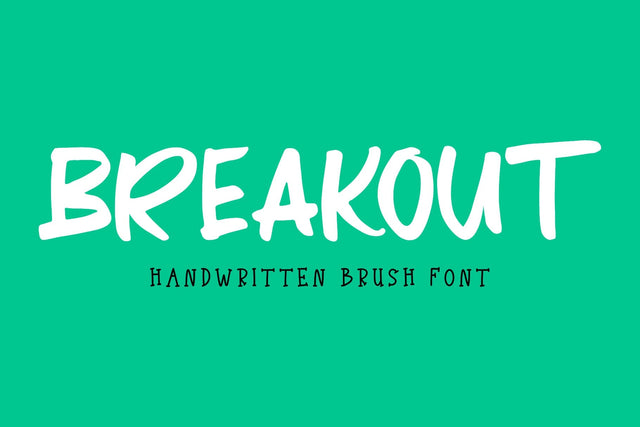 Breakout Handwritten Brush Font Font Yuby 
