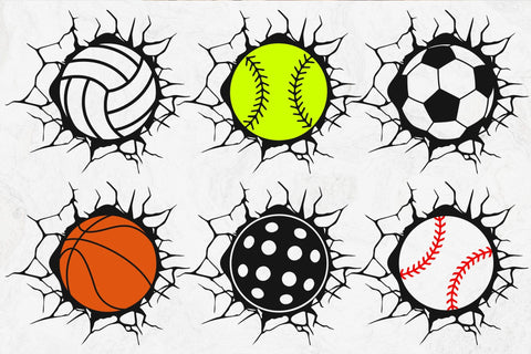 Breaks Wall Game Vector Svg, Soccer Svg, Baseball Svg , Basketball Svg, Volleyball Svg, Pickleball Svg, Softball Svg SVG DesignDestine 