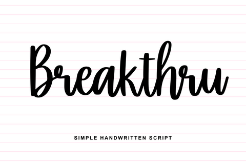 Breakthru Font Abo Daniel Studio 