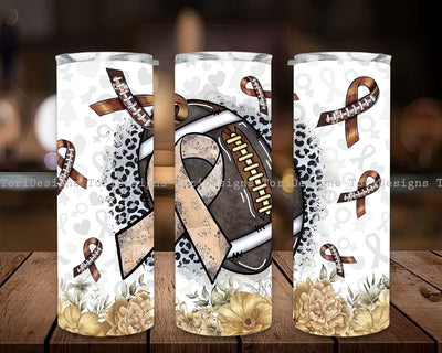Breast Cancer Awareness 20 oz Skinny Tumbler Sublimation Design Digital Download PNG, DIGITAL ONLY, Pink Ribbon Football Fall Tumbler Wrap Sublimation ToriDesigns 
