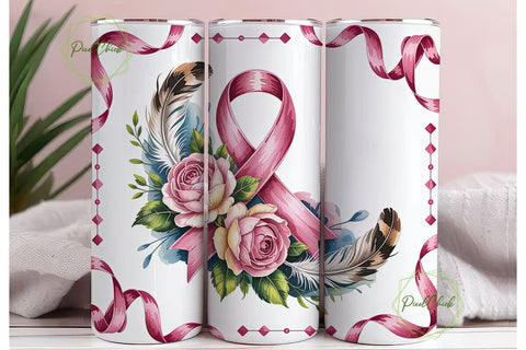 Breast Cancer Awareness 20oz Tumbler Sublimation PixelChick 