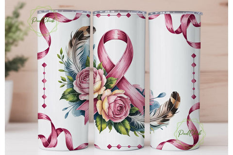 Breast Cancer Awareness 20oz Tumbler Sublimation PixelChick 