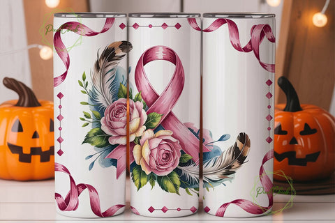 Breast Cancer Awareness 20oz Tumbler Sublimation PixelChick 