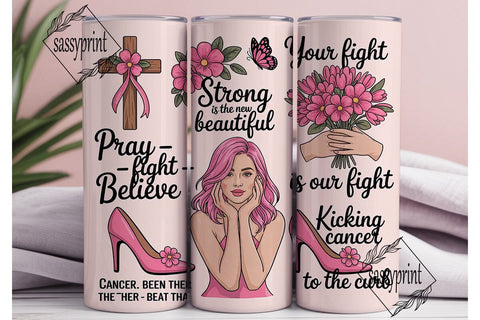 Breast Cancer Awareness 20oz Tumbler Sublimation sassyprint 