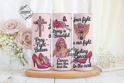 Breast Cancer Awareness 20oz Tumbler Sublimation sassyprint 