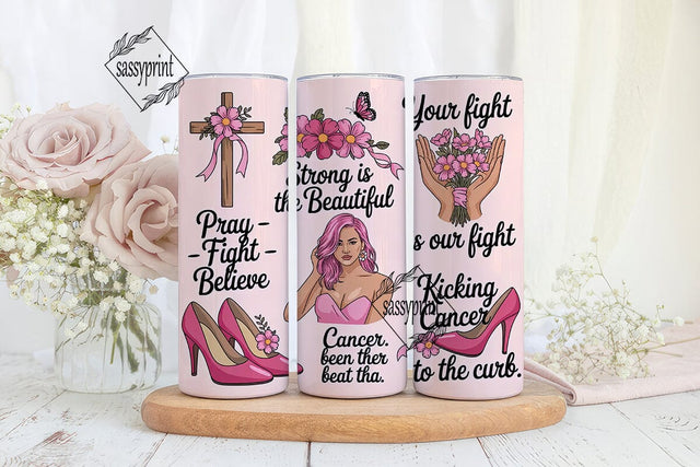 Breast Cancer Awareness 20oz Tumbler Sublimation sassyprint 