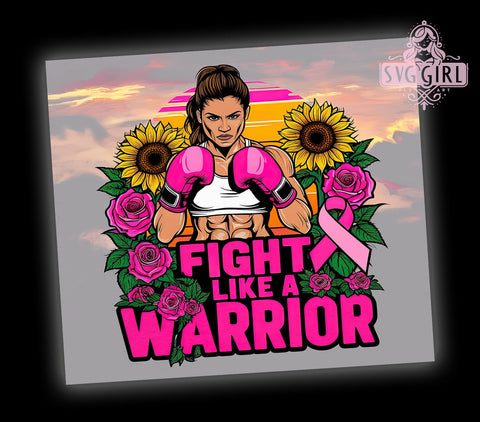 Breast Cancer Awareness 20oz Tumbler Wrap Sublimation Design, Straight Tapered Tumbler Wrap, Inspiration Tumbler Png, Instant Digital Download Sublimation SvggirlplusArt 