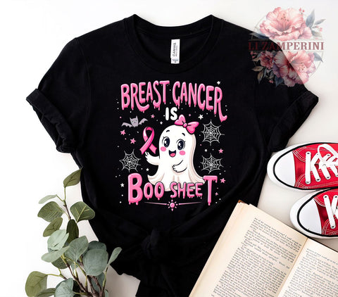 Breast Cancer Awareness, Boo Sheet PNG, Halloween Ghost, Pink Ribbon, Digital Download, Sublimation Art, October Awareness, Breast Cancer Support Sublimation Li Zamperini 