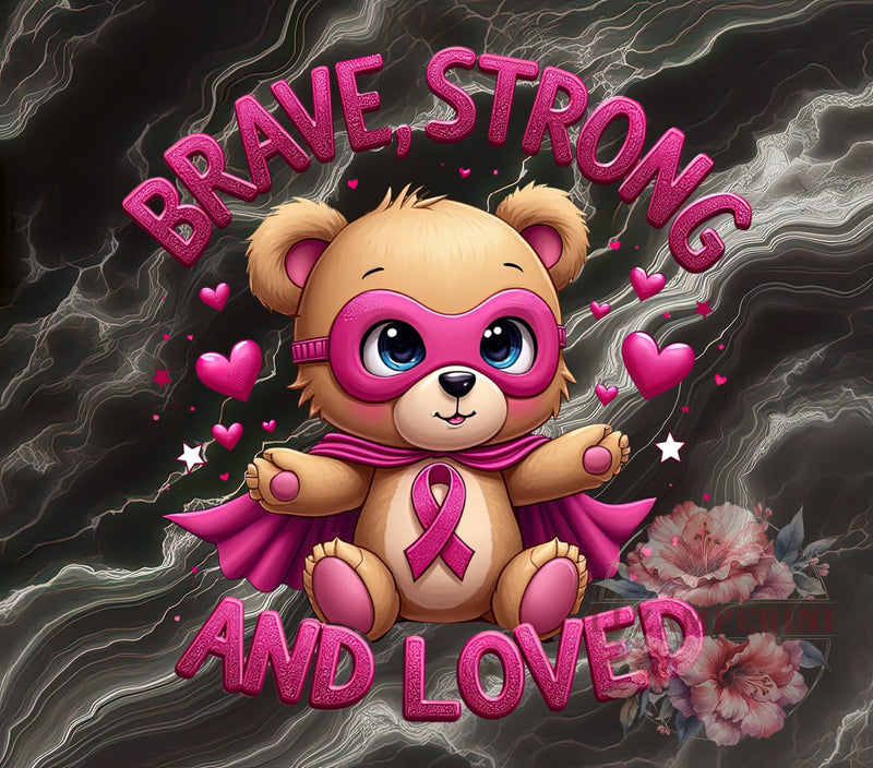Breast Cancer Awareness, Brave Strong Loved, Digital Download ...