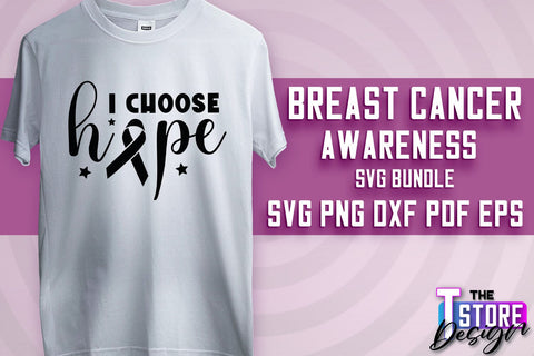 Breast Cancer Awareness Bundle SVG | Breast Cancer SVG | Quotes Design | SVG Files SVG The T Store Design 