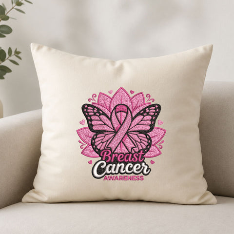 Breast Cancer Awareness Butterfly Ribbon Machine Embroidery Design – Pink Ribbon Survivor File Embroidery/Applique DESIGNS PatternFeed8 