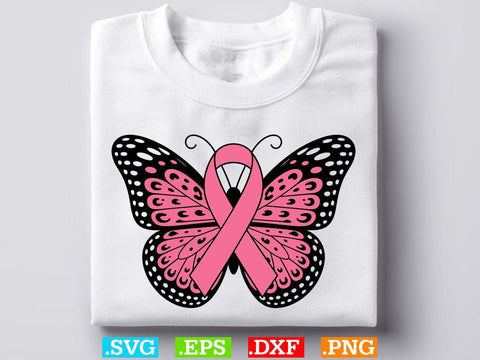 Breast Cancer Awareness Butterfly SVG Bundle, Cancer Ribbon SVG, Butterfly Awareness, Digital Download SVG Creativeart88 