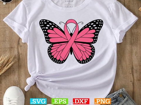 Breast Cancer Awareness Butterfly SVG Bundle, Cancer Ribbon SVG, Butterfly Awareness, Digital Download SVG Creativeart88 