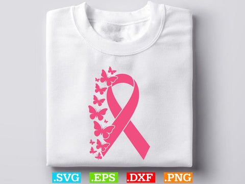 Breast Cancer Awareness Butterfly SVG Bundle, Cancer Ribbon SVG, Butterfly Awareness, Digital Download SVG Creativeart88 