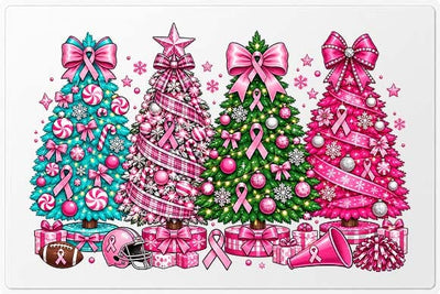 Breast Cancer Awareness Christmas Trees PNG SVG BillahCrafts 